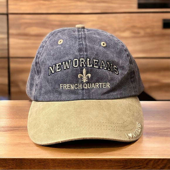 New Orleans French Quarter I ❤️N’awlins Embroidered Adjustable Velcro Strap Cap! - Picture 11 of 11